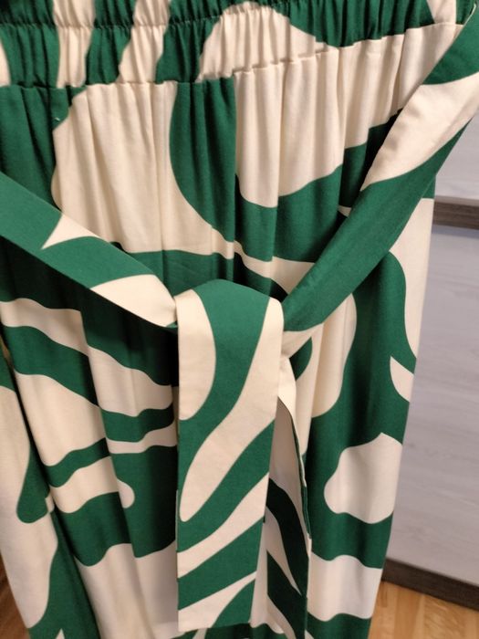 Spódnica il piu M długa zielono śmietanowa