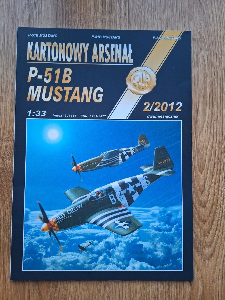 Haliński Mustang P-51 B Kartonowy Arsenal Model kartonowy