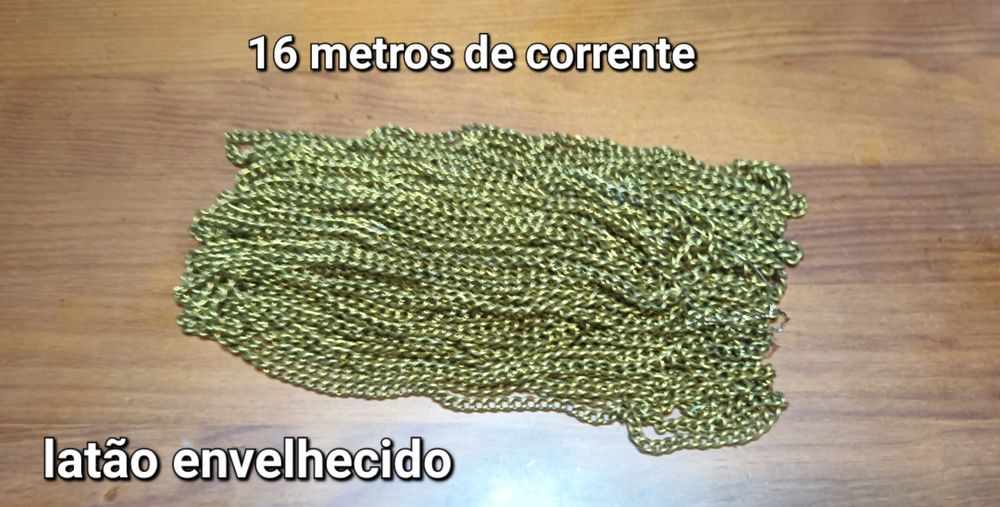 Corrente em latão envelhecido