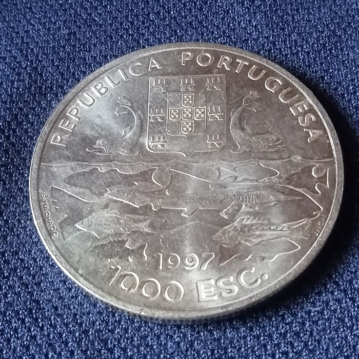 moeda 1000 escudos prata (centenario das expediccoes oceanograficas )