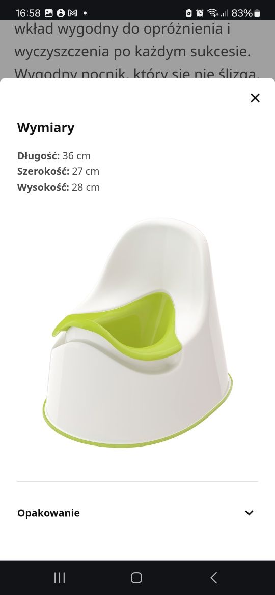 Ikea nocnik i podeścik