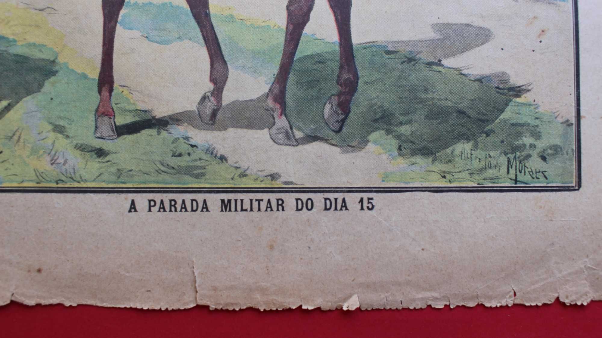 Centenário Guerra Peninsular 1908 D. Manuel II parada militar