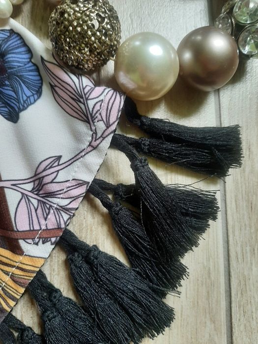 Sukienka Mohito, rozm.XXS/XS/S, frędzle, pompony