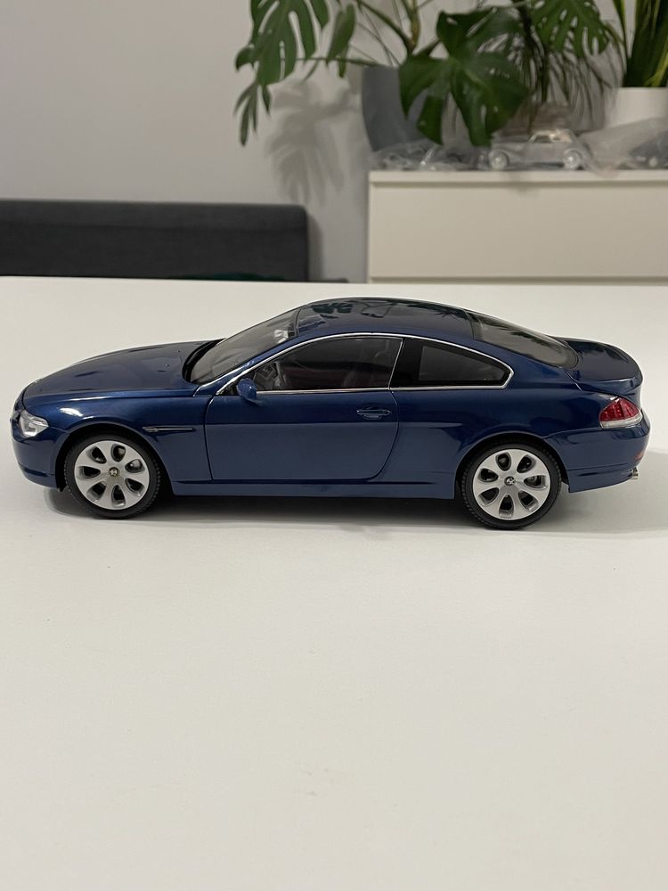 Model BMW 6 645Ci E63 1/18 Kyosho niebieski 2003 1:18 odbiór Koszalin