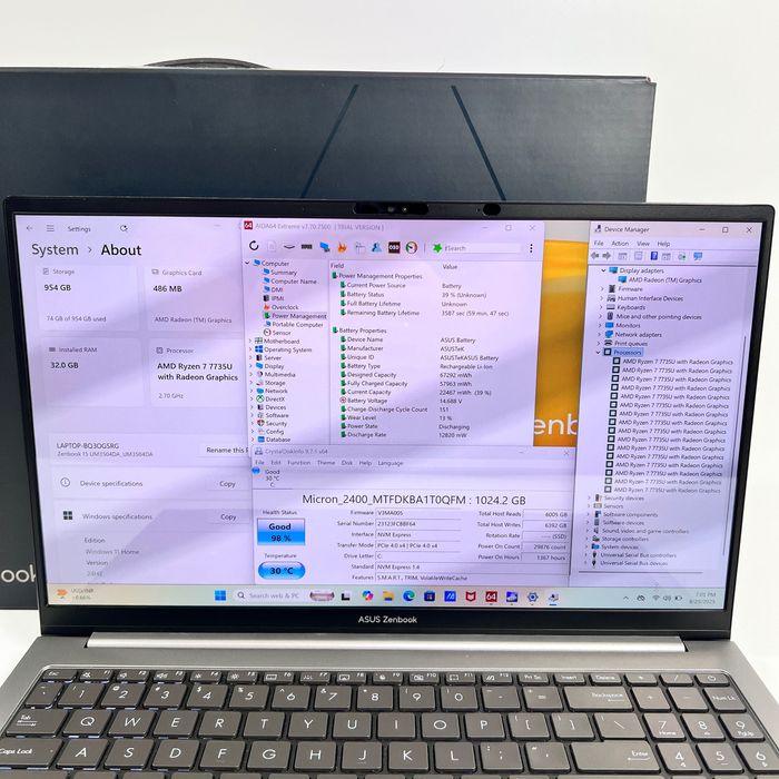 ASUS Zenbook 15 OLED UM3504DA R7 7735U 32GB RAM 1TB Магазин Гарантія