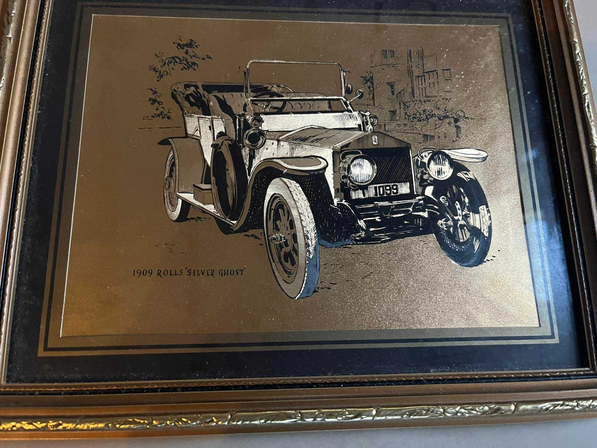 Stare Auto Bullnose Morris 1924 obrazek w złotej ramie