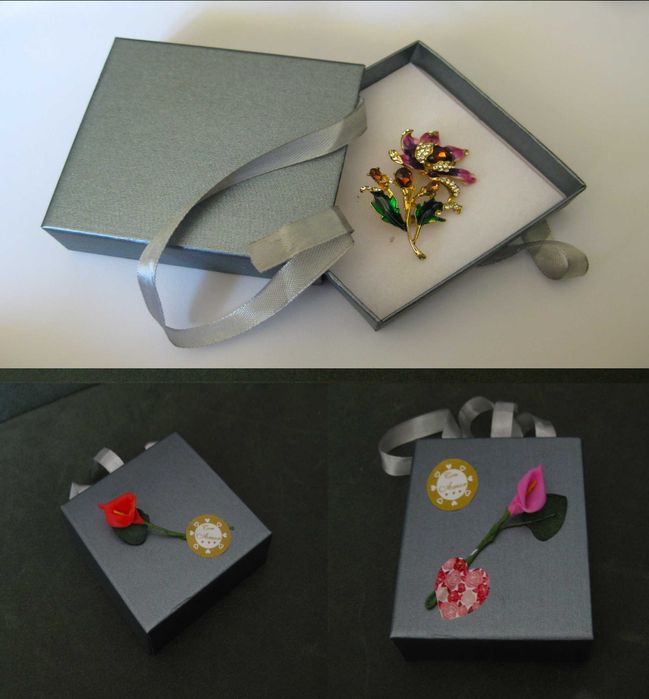 Alfinete / Broche / Pregadeira Flor Lilás  NOVO