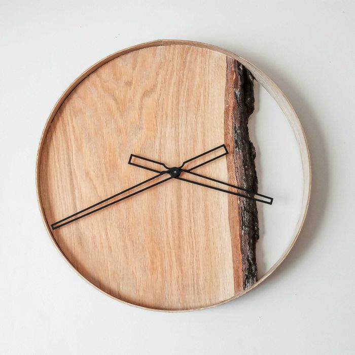 Drewniany zegar 45 cm