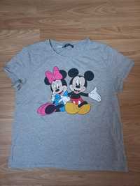 Szary T-shirt damski myszka Miki Disney