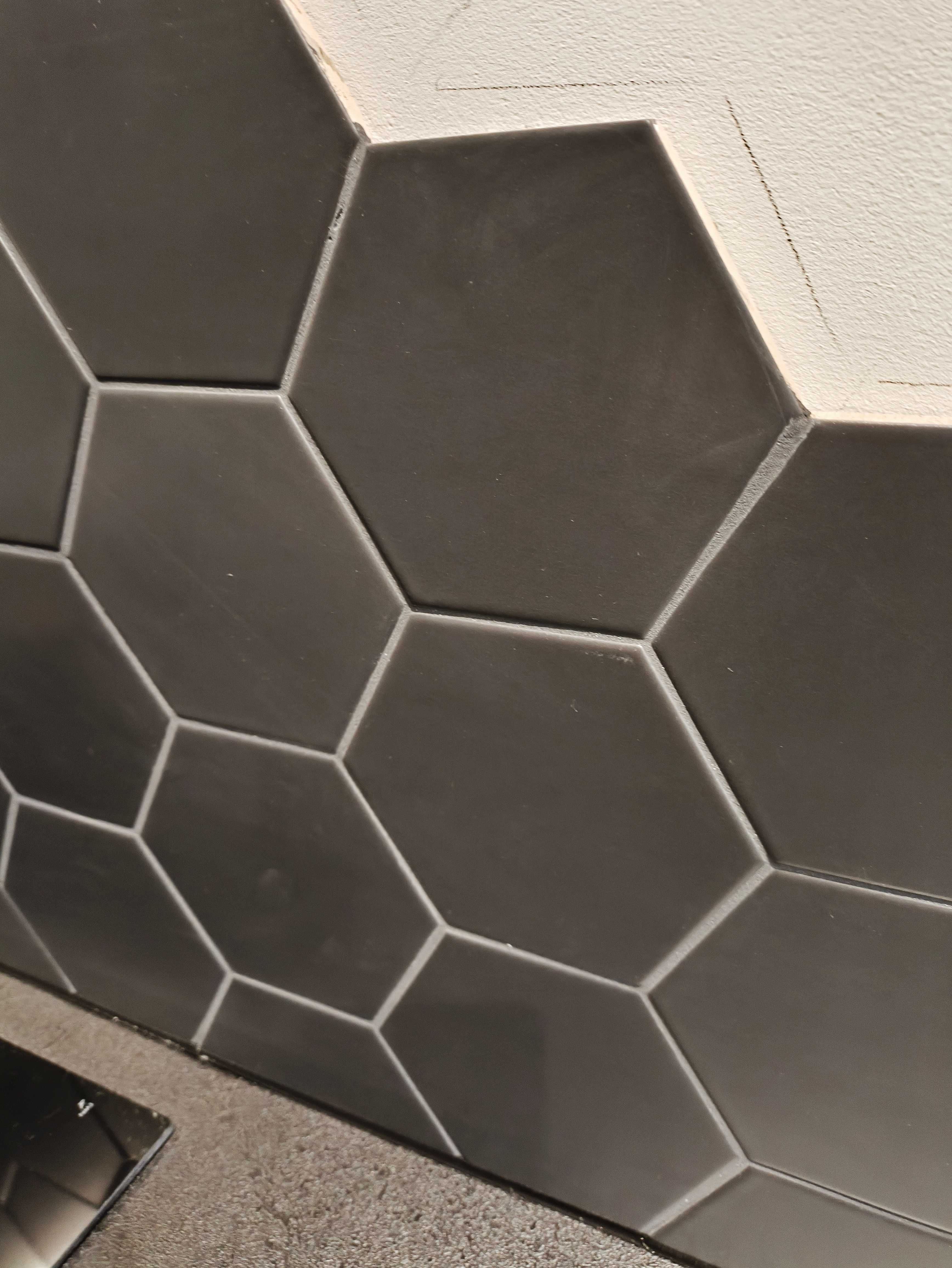 Płytki heksagon plaster miodu czarny mat 30 szt