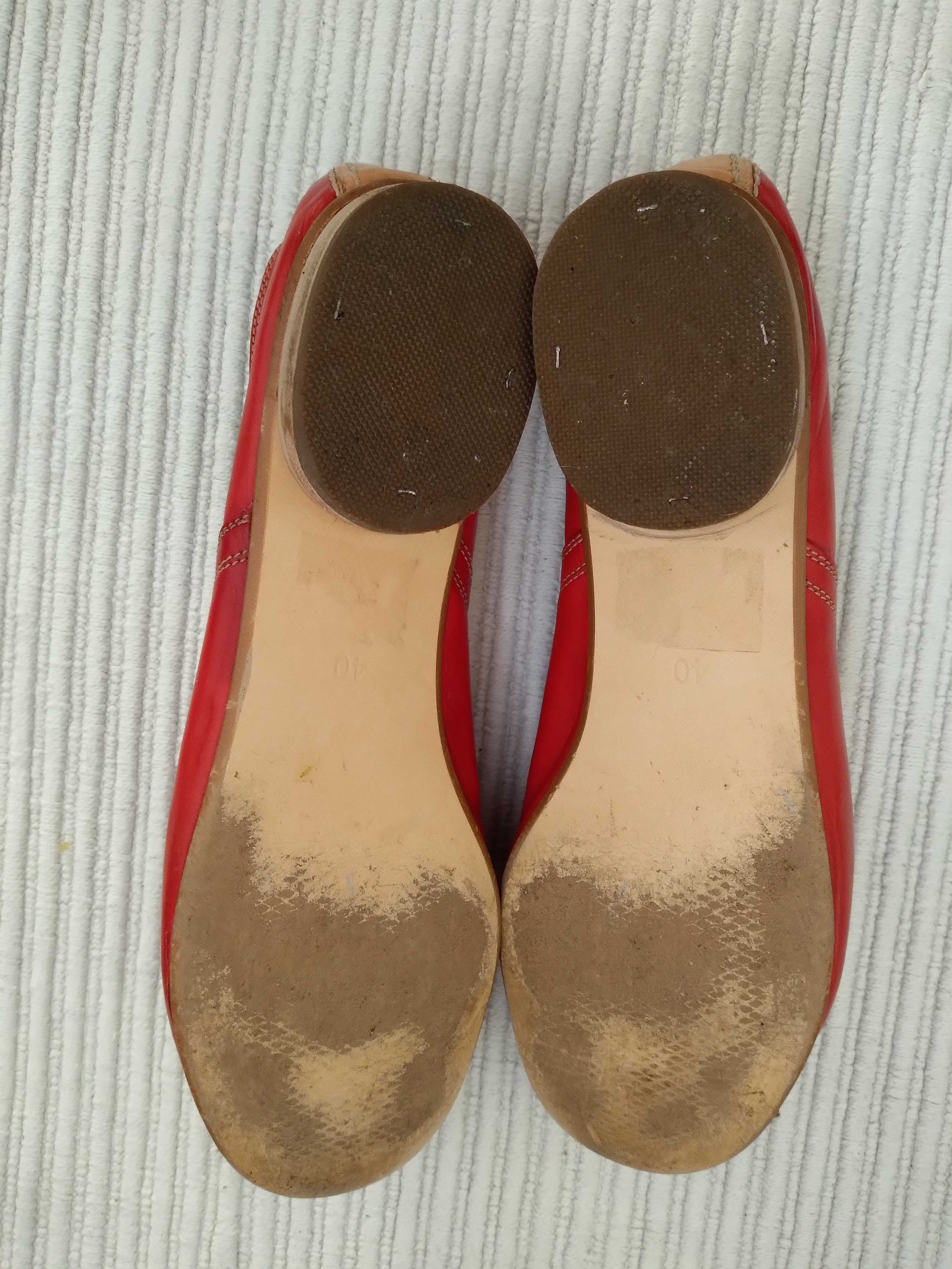 MIO MONDO , buty damskie , 40 , skórzane, czerwone
