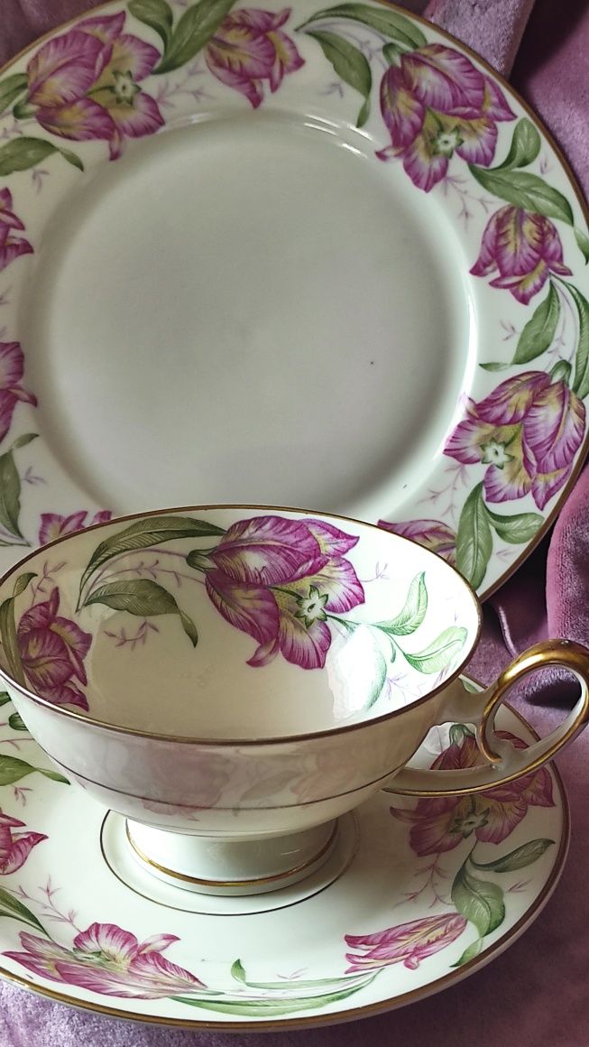 Trio Heinrich &Co. Przepiękna markowa stara porcelana
