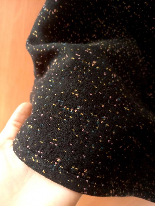 Spódniczka mini Olivier Bonas M 38 czarna wyszywana różową nitką