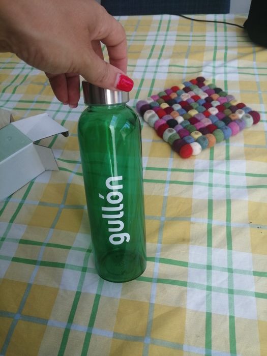 Garrafa reutilizável agua vidro