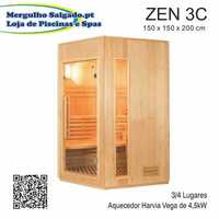 Sauna a vapor Zen 3C, sauna finlandesa tradicional