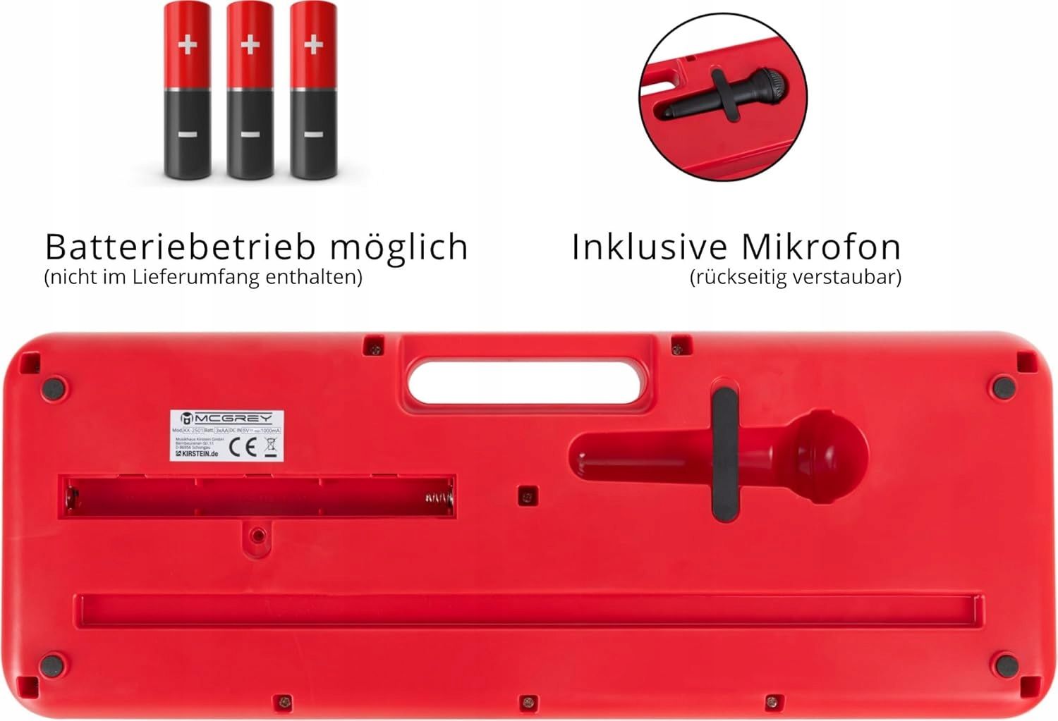 Keyboard Dla Dzieci Z Mikrofonem Zestaw 37 Klawiszy Uchwyt Do Noszenia