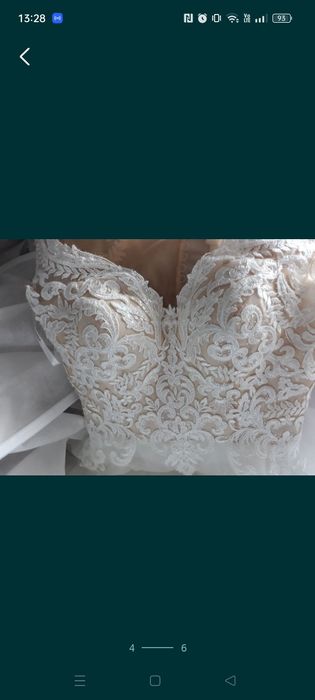 Suknia ślubna Sabrina kolor Ivory koronka tiul r. 36