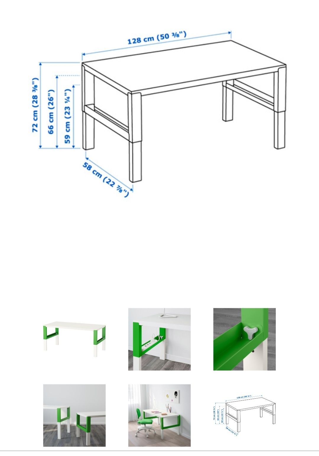Biurko i krzesło ikea