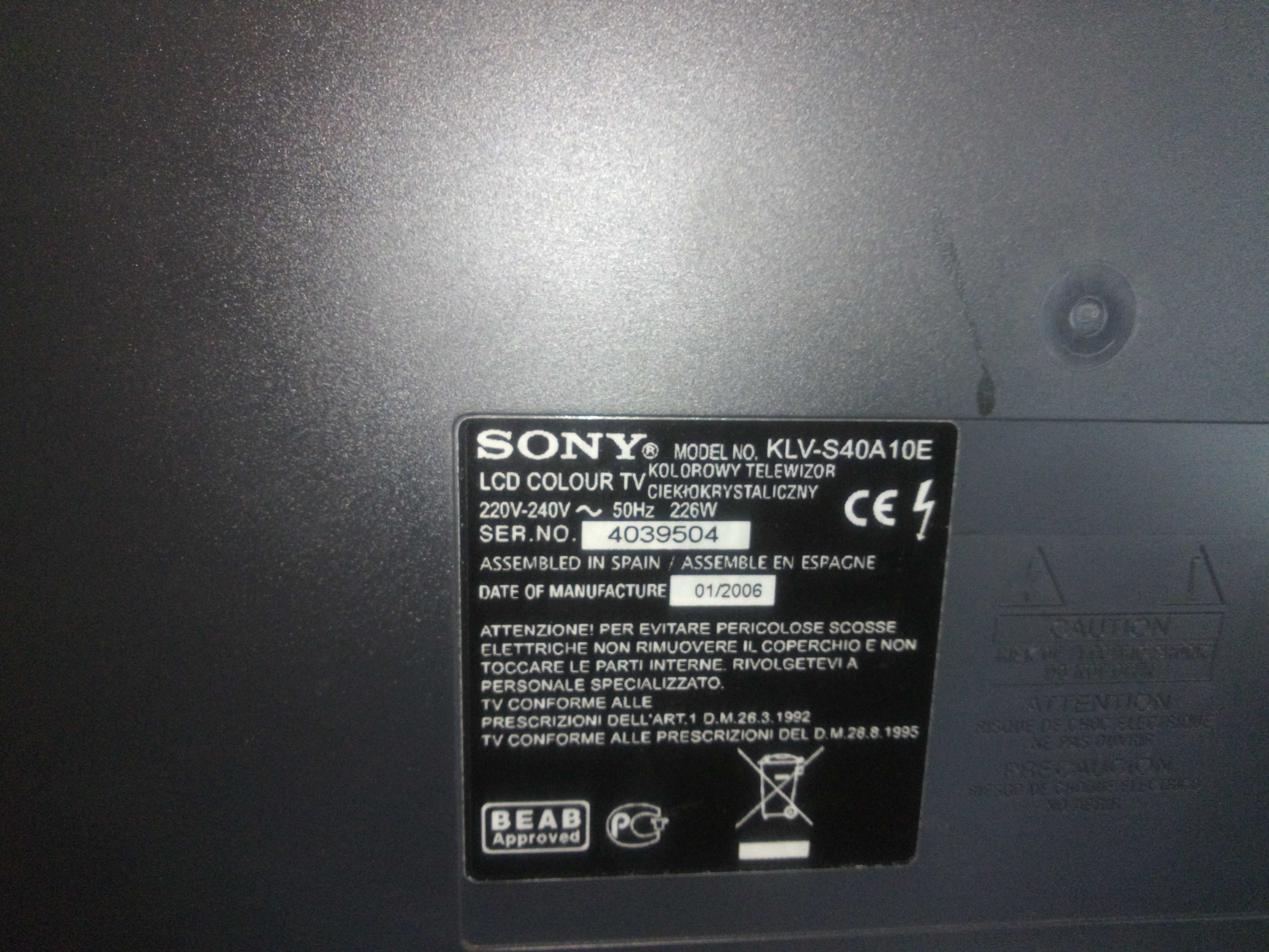 Телевизор Sony Bravia KLV-S40A10E