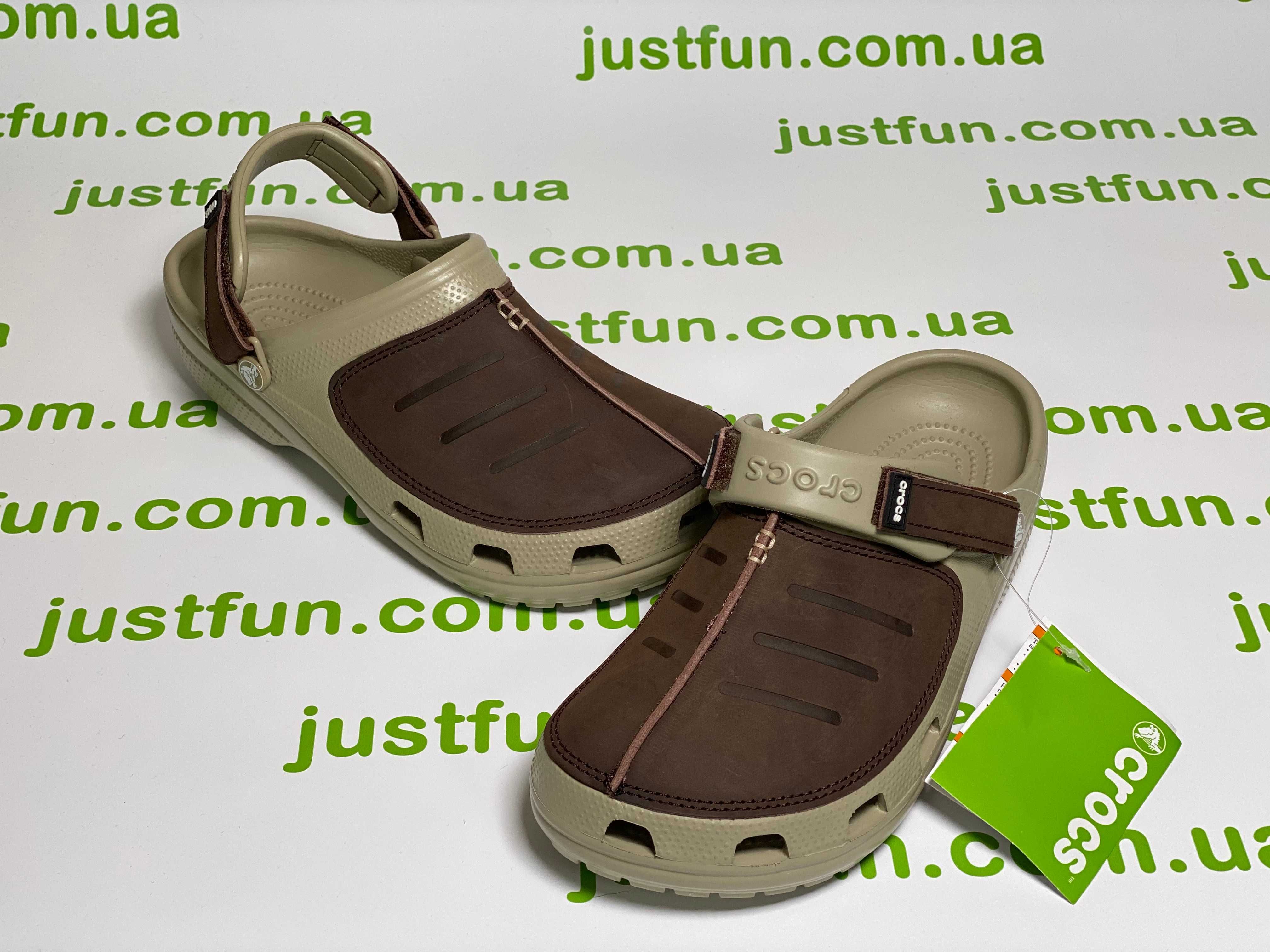 Crocs Yukon Vista Leather Clogs Khaki 40-44мужские кроксы Хаки