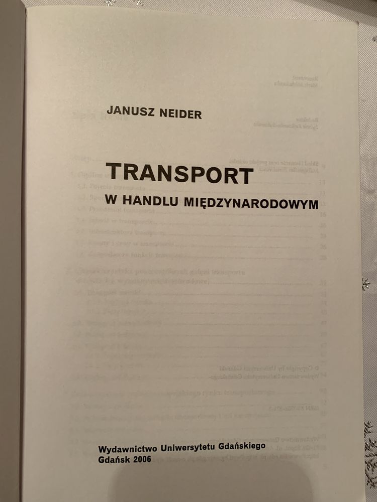 Transport w handlu międzynarodowym J. Neider Stan B.dobry