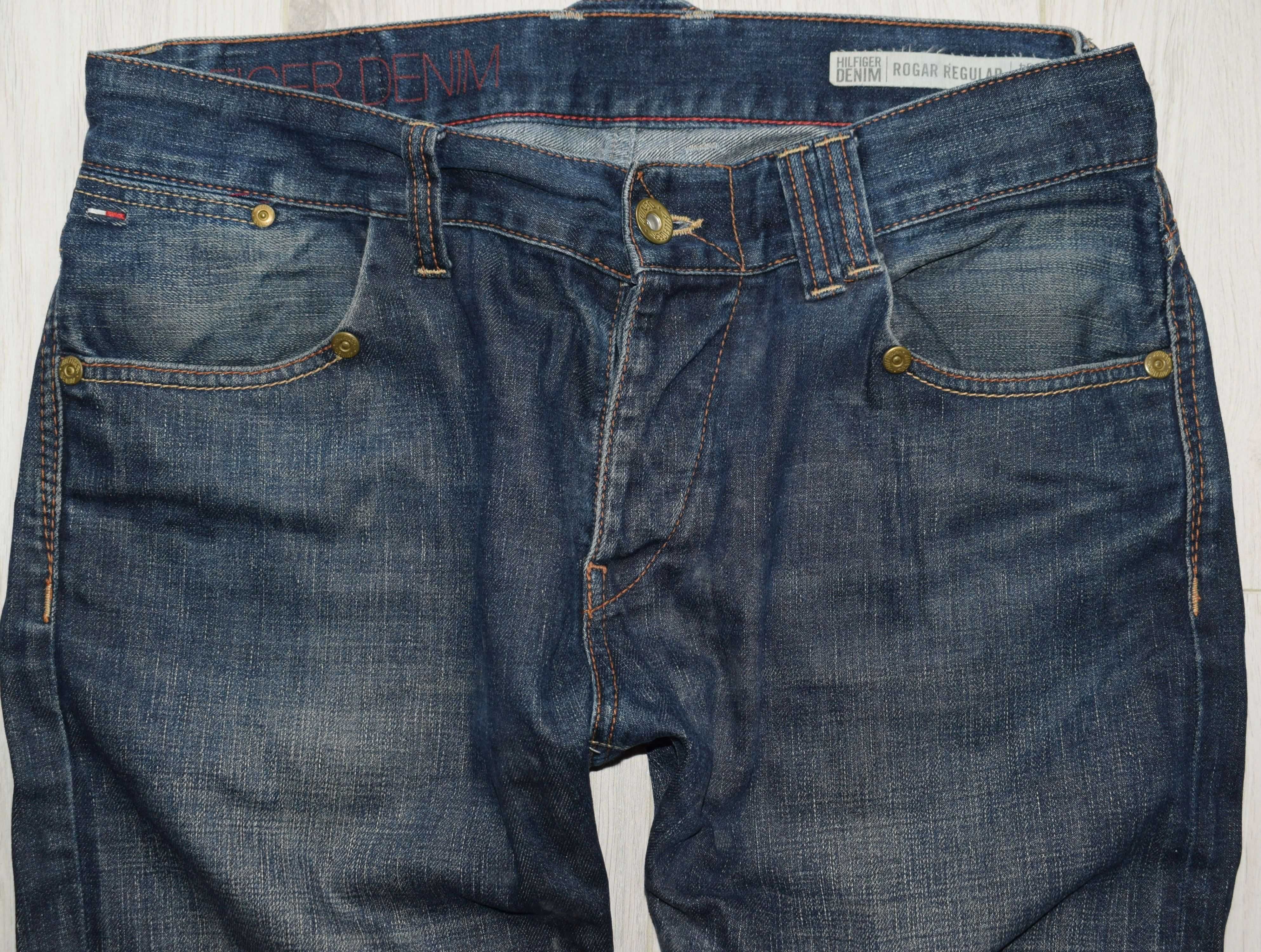 Tommy Hilfiger 34/34 delikatnie zwężane jeansy spodnie jeansowe dżinsy