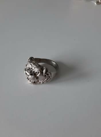 Pierścień pierścionek srebro Tygrys