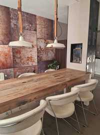 UNIKAT drewniany stary stół WĄSKI nowoczesny loft biały farmhouse
