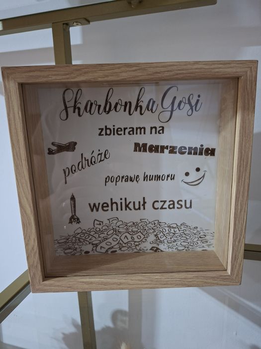 Skarbonka do wykreślania prezent świąteczny urodziny