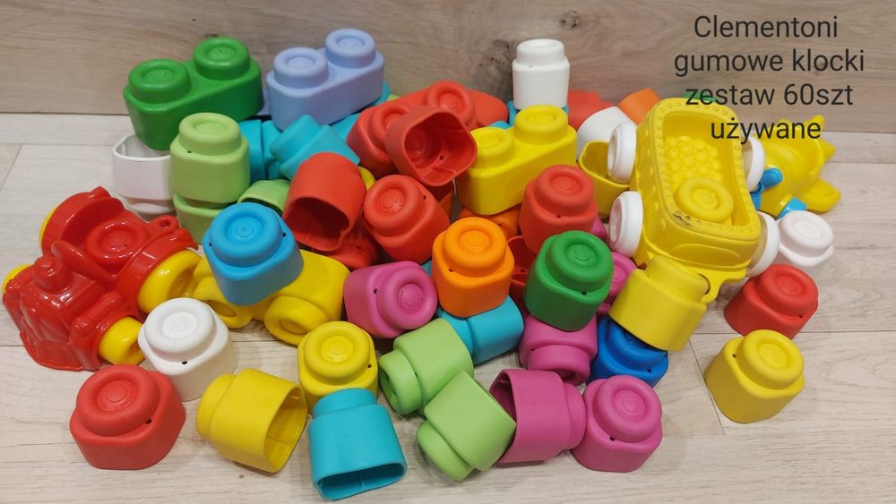 Miękkie gumowe klocki clementonii zestaw 60szt.  Można prac