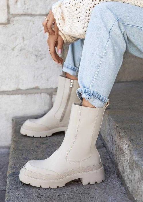 Бежеві черевики Челсі р. 40