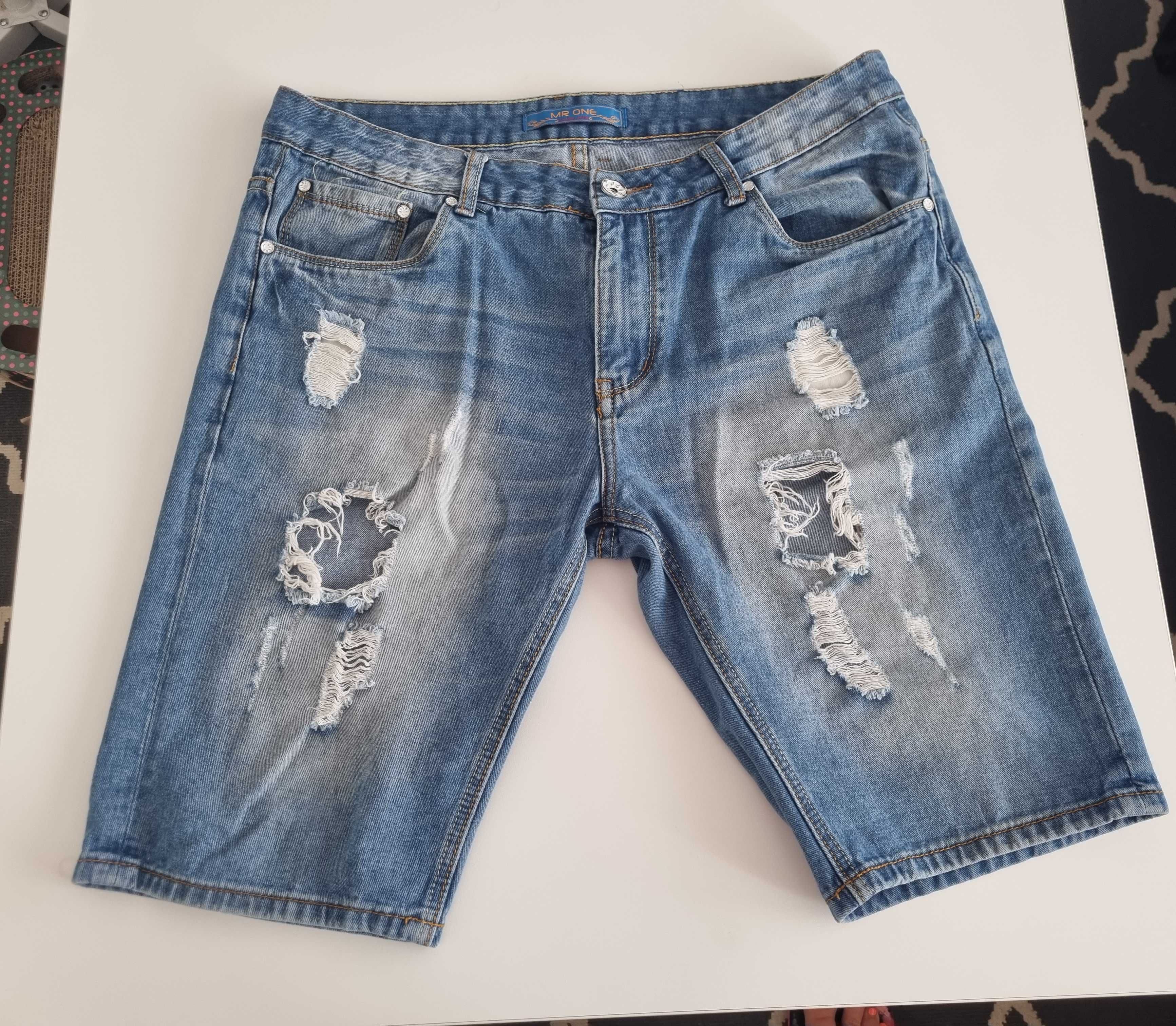 Shorty spodenki jeansowe przecierane MR One M(38)