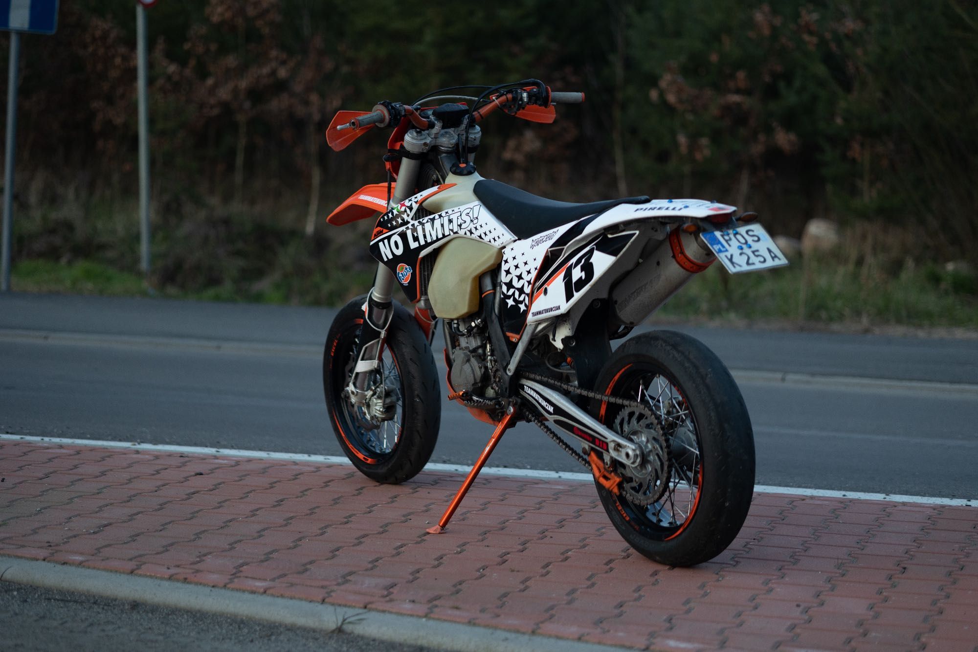 Motocykl 2014 KTM EXC 450 zarejestrowany kat. A2 Koła Supermoto Enduro