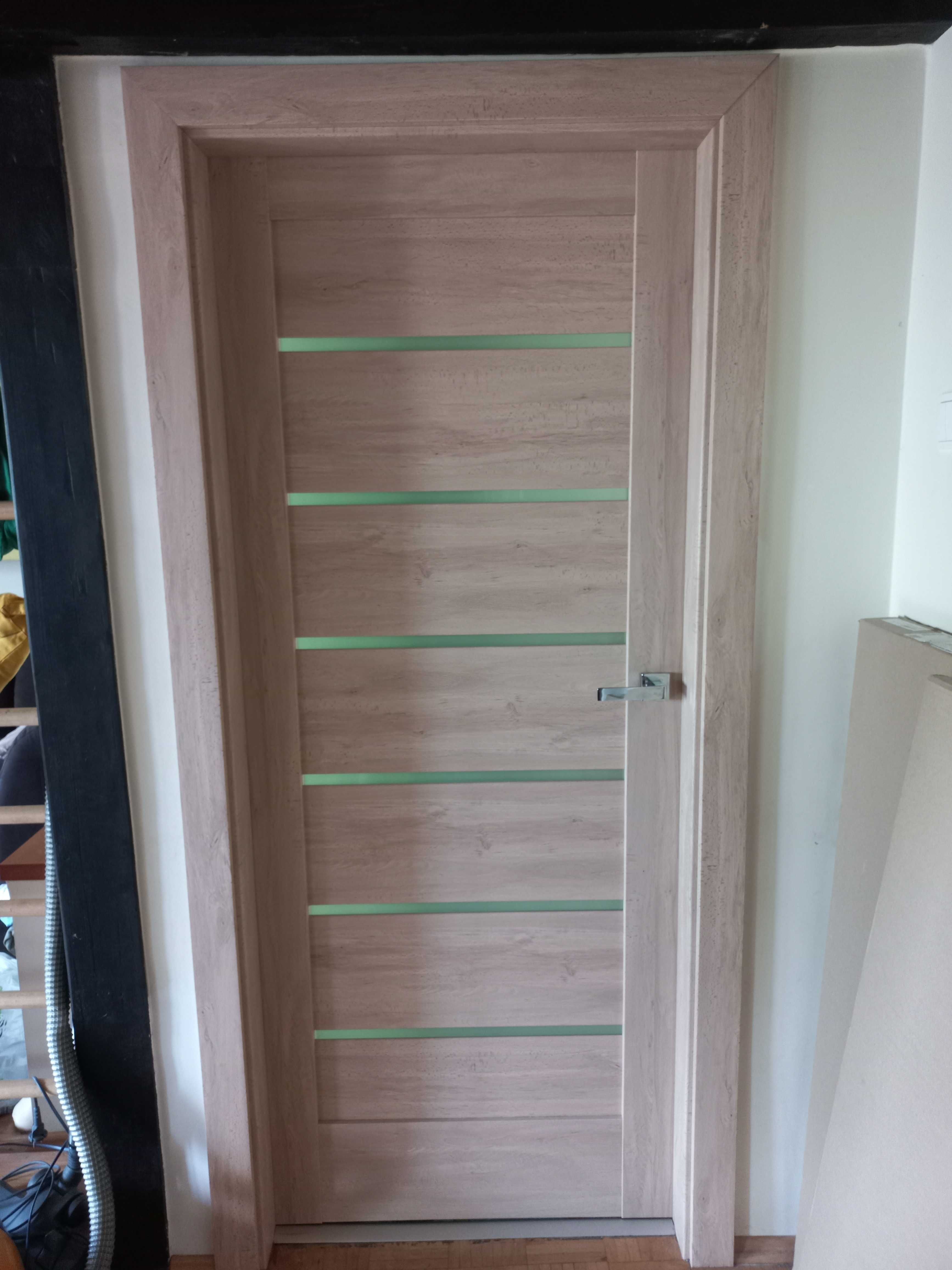 5szt. Drzwi Porta Verte Buk Skandynawski 90, 80 + 2 ościeżnice Nowe