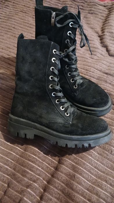 Жіночі зимові черевики,натуральна замша