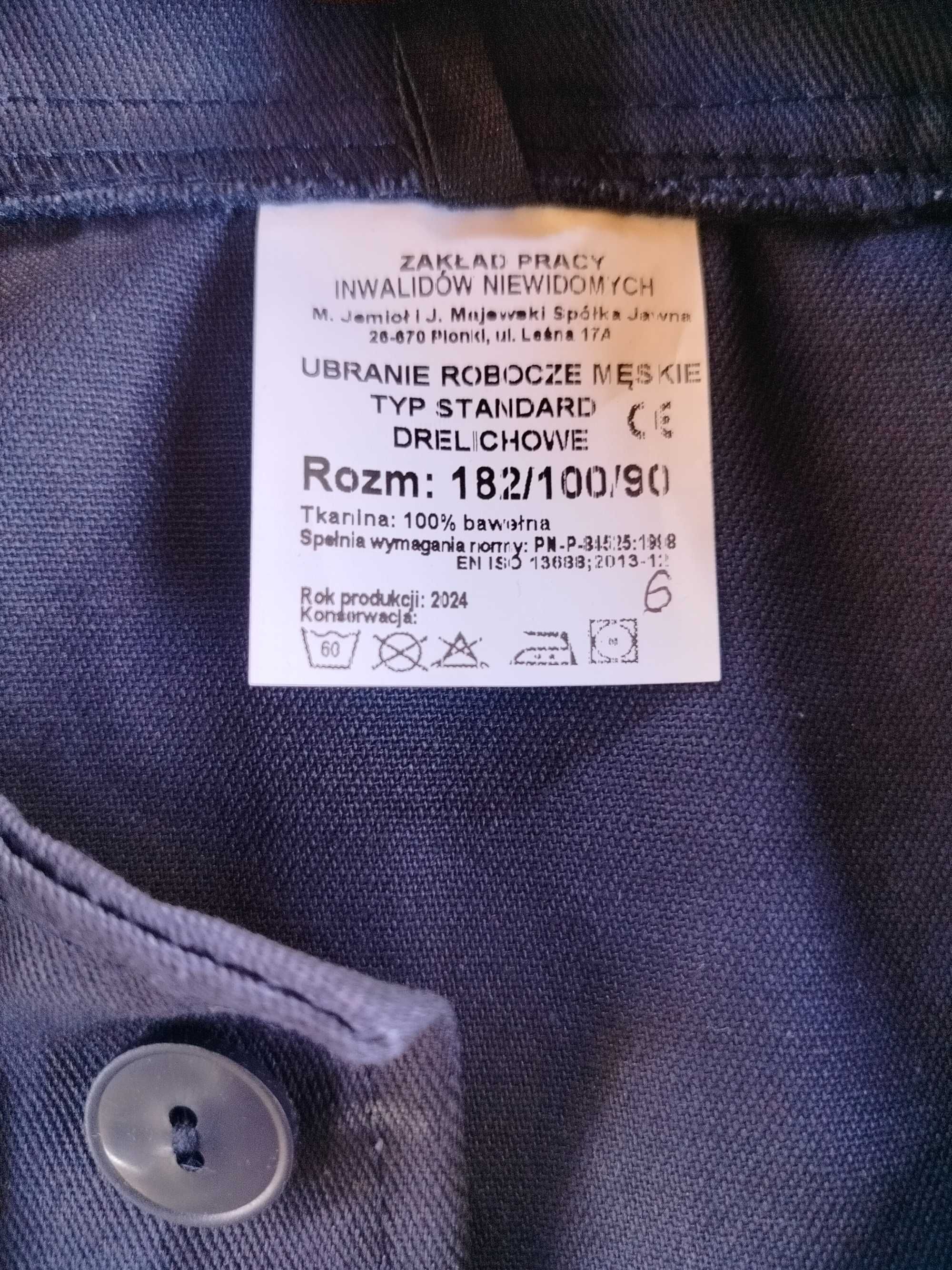 ubranie robocze spodnie + marynarka nowe 182/100/90 kilka rozmiarów