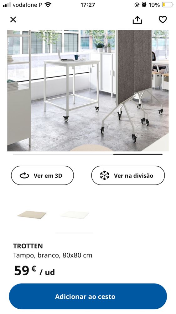 Tampo mesa IKEA Trotten