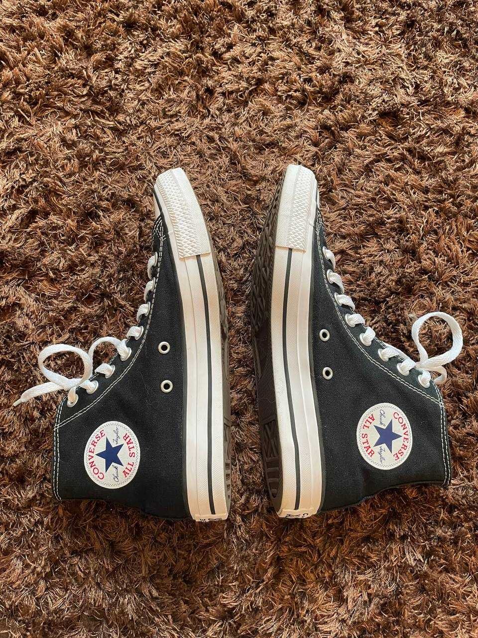 Converse Конверс кеди 25,5см 40 чорні високі оригінал