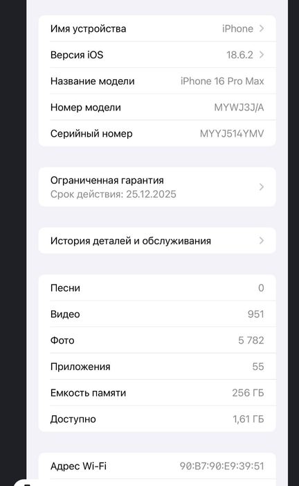 iPone 16 pro max 256g