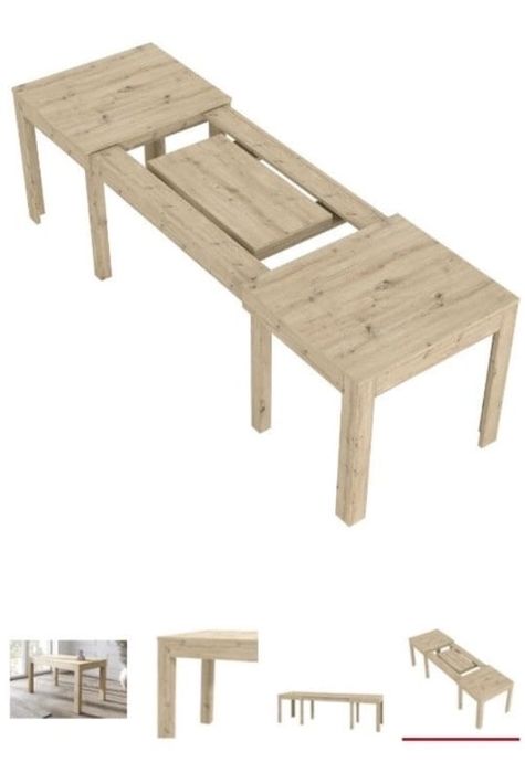 Stół bialy rozkładany.