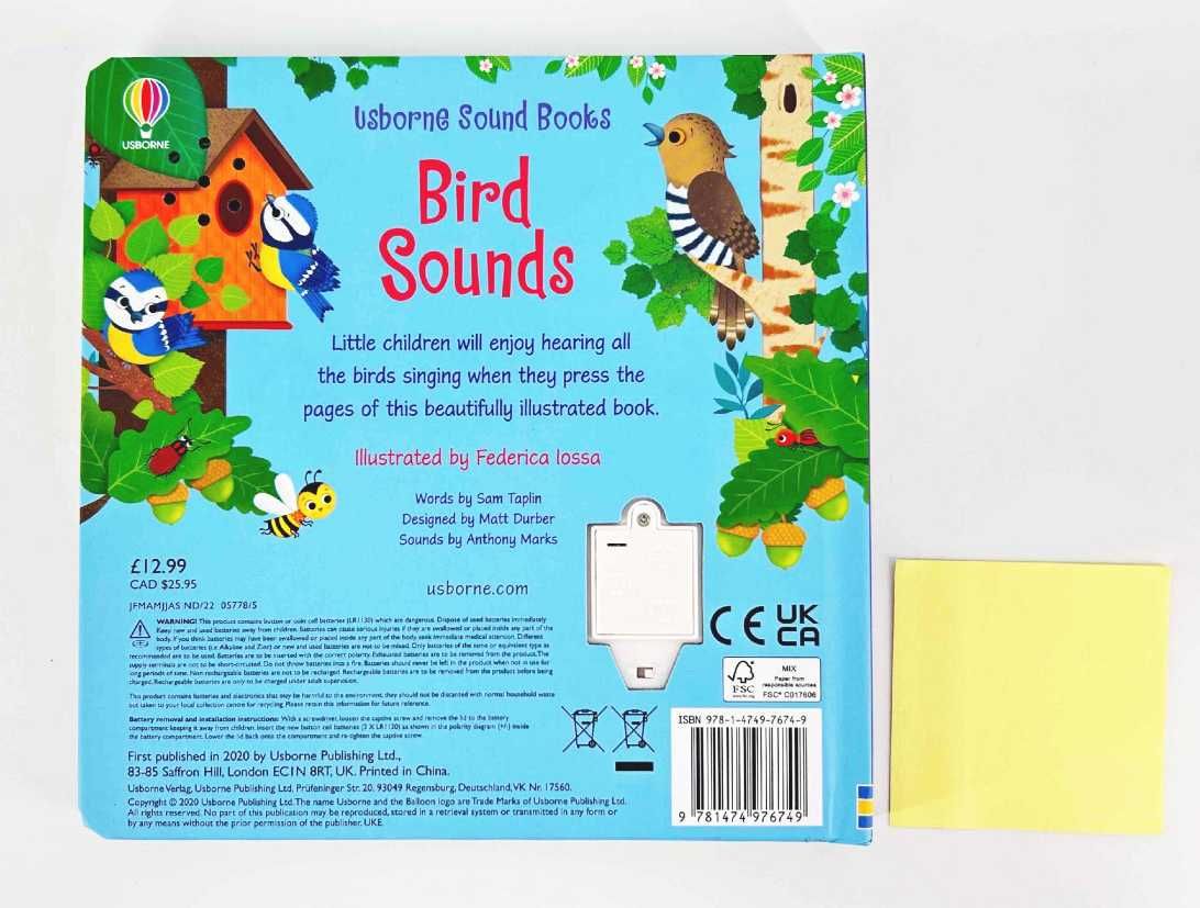 NOWA	Usborne Sound Books Bird Sounds	Sam Taplin