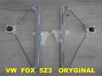 VW Fox Podnośnik Mechanizm Szyb Przód Prawy Oryginał Ręczny Manualny #
