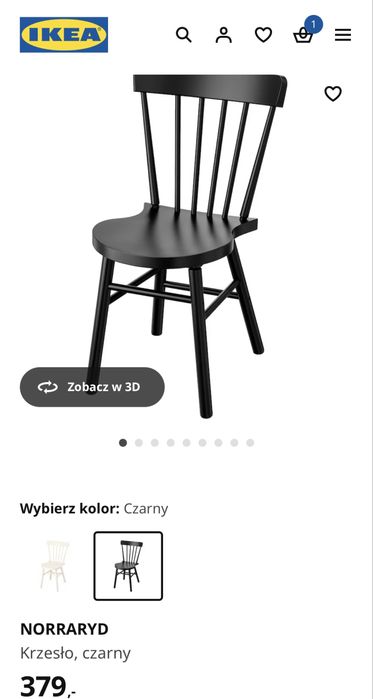 Krzesło Norraryd IKEA czarny
