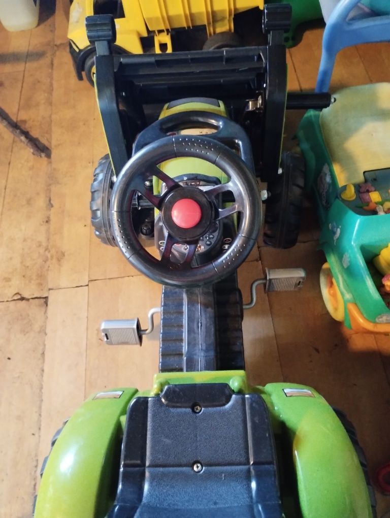 Traktor z przyczepą i łopatą jeździk rowerek