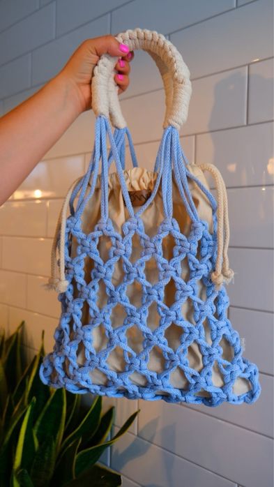 Трендова літня сумка макраме ручної роботи