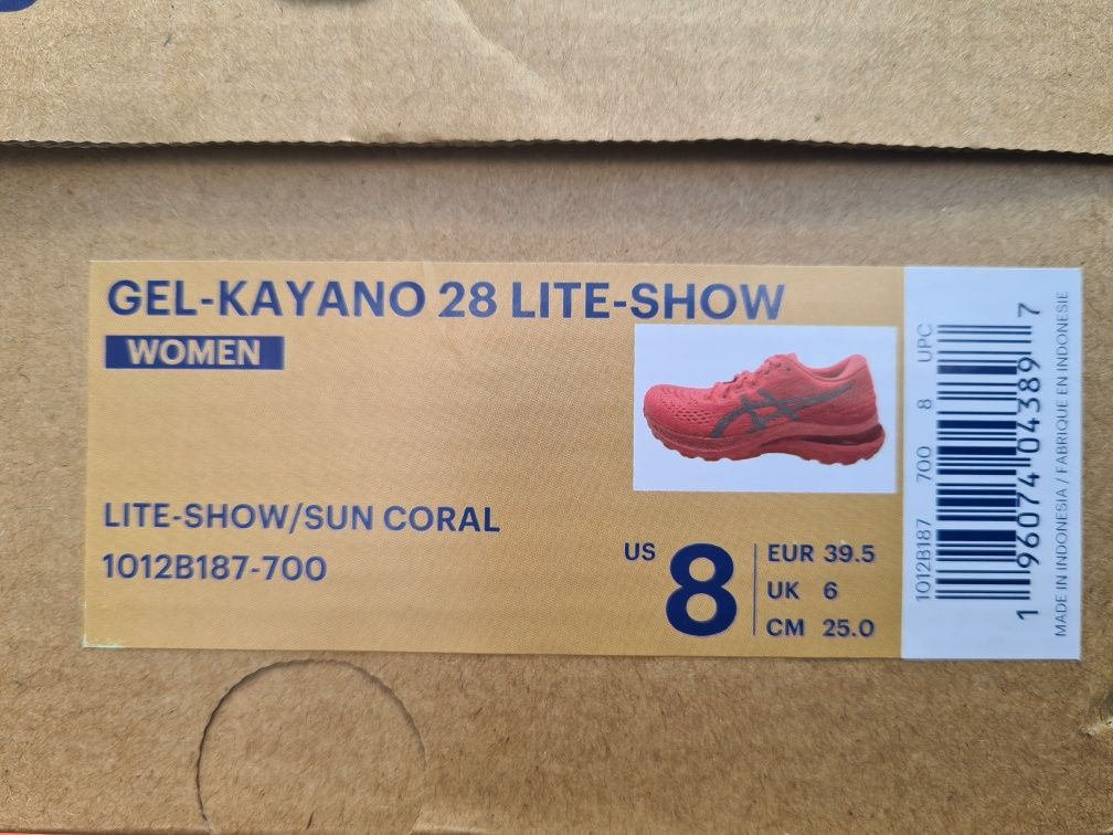 Кроссовки женские Asics Gel Kayano 28 Lite Show 39,5 р.