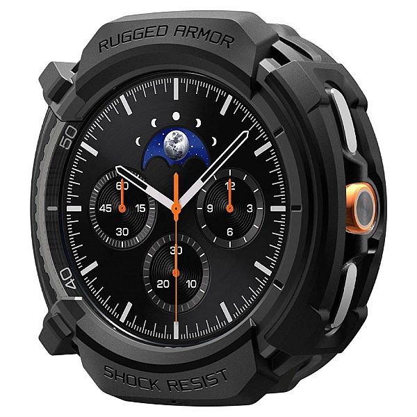 Spigen Rugged Armor Samsung Galaxy Watch 8 Classic (46 Mm) Matte Black
