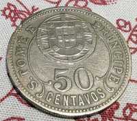 Moeda, 50 centavos, S.T. Príncipe