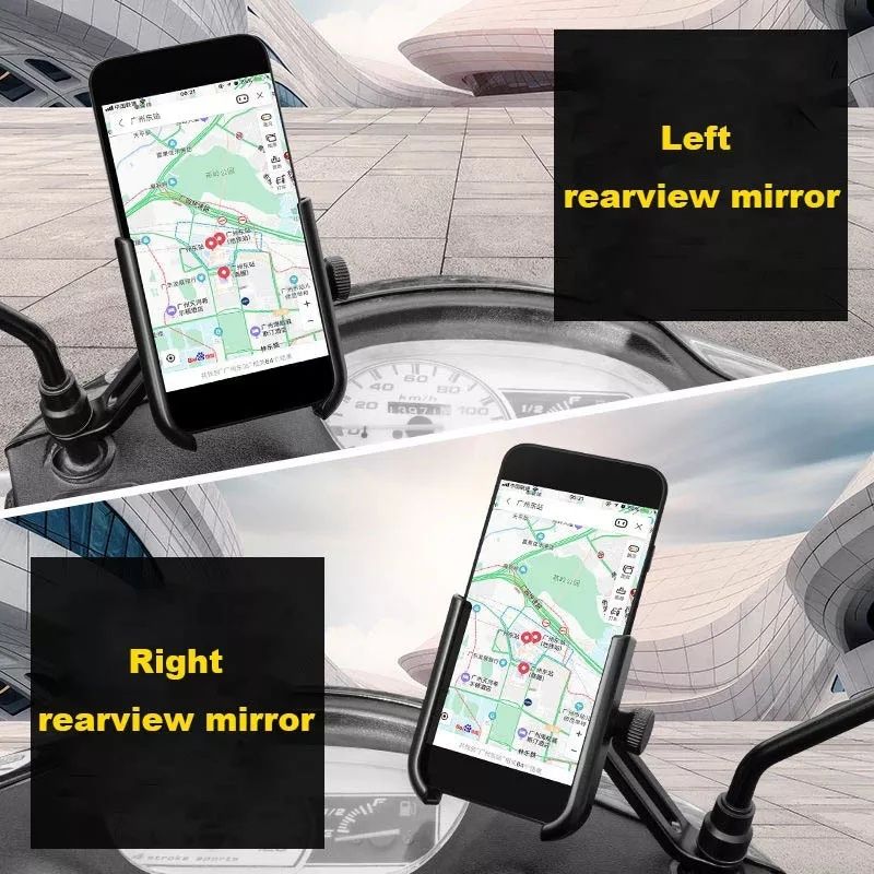 Держатель крепление телефона на руль мотоцикла под зеркало.
