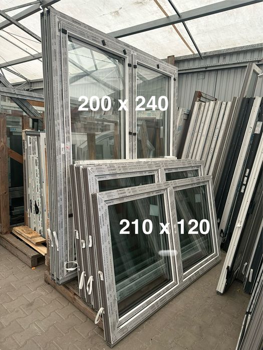 Okno tarasowe PCV 200 x 240 nowe i inne!